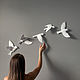Птицы на стену - 5 птичек из гипса - декор на стену / панно, Элементы интерьера, Санкт-Петербург,  Фото №1