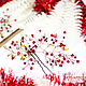 Hairpin Christmas 'Twig' red, Hairpin, Moscow,  Фото №1