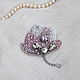 Lotus flower brooch, beads, rhinestones, Brooches, Ekaterinburg,  Фото №1