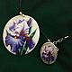 Jewelry sets: lilac iris with a drop of water. Jewelry Sets. jewelryartaccessories. Online shopping on My Livemaster.  Фото №2