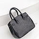 Сумка из кожи питона черная в стиле Hermes Birkin 30. Сумка-тоут. PYTOSHASHOP. Ярмарка Мастеров.  Фото №11