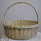 Basket wicker oval with a high handle, Basket, Kirovo-Chepetsk,  Фото №1