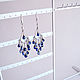 Silver earrings with spinel chandelier 'IndigoVIP'. Earrings. White Book. My Livemaster. Фото №4