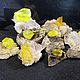 Сера самородная - композиция с кристаллом  (Самара, Водино). Минералы. Галтовка и минералы. Ярмарка Мастеров.  Фото №5
