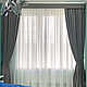Grey curtains with bandeau lining. Curtains1. Designer-Mart (designer-mart). Online shopping on My Livemaster.  Фото №2