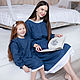 Dress for girls linen Amelia blue with flounces. Childrens Dress. molinialife. Online shopping on My Livemaster.  Фото №2