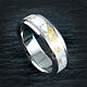 Titanium ring with gold-veined caholong, Rings, Moscow,  Фото №1