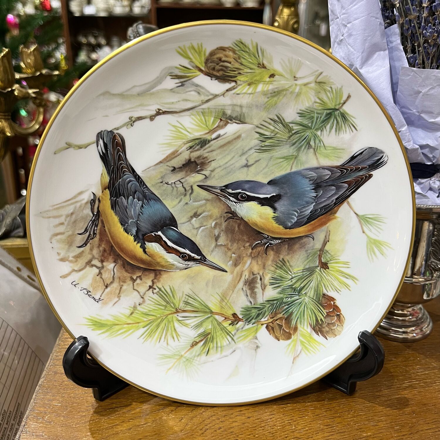 Шикарная коллекционная тарелка,Красота дикой природы! furstenberg!