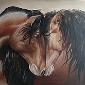 Картины и панно handmade. Livemaster - original item Painting with horses 