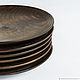 A set of Wooden Saucers (6 PCs) 25 cm 100%#44. Plates. ART OF SIBERIA. My Livemaster. Фото №4