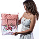 Women's Beach Bag with Cosmetic bag. Pink summer bag, Beach bag, Gus-Khrustalny,  Фото №1