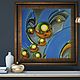 Pintura interior abstracto bolas de oro hiperrealismo aceite lienzo. Pictures. Yulia Berseneva. Ярмарка Мастеров.  Фото №6