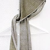 Широкий шарф Хлопок с шелком (вязаный женский шарф)