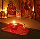 Полка для икон Угловая (артикул У440-600-250 Сб) белая + серый кант. Полки. Православная дизайн-студия АЯ. Интернет-магазин Ярмарка Мастеров.  Фото №2