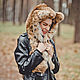 Lynx fur hat with ears, Hat with ear flaps, Moscow,  Фото №1
