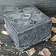 Openwork box with stones and a square cabochon Black Queen. Box. nz. Online shopping on My Livemaster.  Фото №2