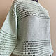 Джемпер хлопковый с пайетками " Mint freshness", рукав 3/4. Джемперы. FAVORITE KNITWEAR (Наталья). Интернет-магазин Ярмарка Мастеров.  Фото №2
