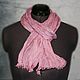 Linen scarf summer women boho pink and grey with cream beige. Scarves. SilkColor. Online shopping on My Livemaster.  Фото №2
