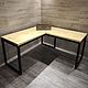Угловой стол из сосны в стиле лофт "Table - 106". Столы. EasyLOFT. Ярмарка Мастеров.  Фото №6