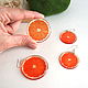Transparent Earrings Juicy Orange. Earrings. WonderLand. Online shopping on My Livemaster.  Фото №2