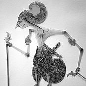 Куклы и игрушки ручной работы. Ярмарка Мастеров - ручная работа теневая кукла "Арджуна" (индонезийский театр кукол). Handmade.