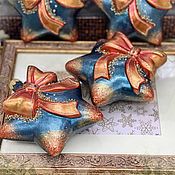 Сувениры и подарки handmade. Livemaster - original item Christmas decorations: A star with a red bow. Handmade.