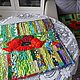 Order Pillows: patchwork pillowcase ' Himalayan Poppy '. Art-quilt by Natalia Turchaninova. Livemaster. . Pillow Фото №3