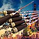 Skewers Russia 6 pcs., leather case of your choice, Skewers, Vacha,  Фото №1