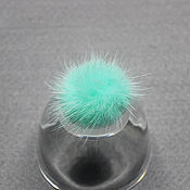 Материалы для творчества handmade. Livemaster - original item Fur pompom Mint 4 cm mink fur natural green. Handmade.