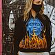 Sweatshirt with a Travis Scott pattern. Customizing Travis Scott clothing. Sweatshirts. nataliadenimart. Online shopping on My Livemaster.  Фото №2