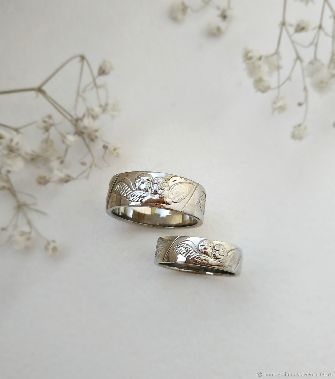 Венчальные кольца из серебра