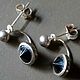 Silver black glass stud earrings. Vintage earrings. Bijoudelice. Online shopping on My Livemaster.  Фото №2
