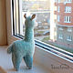 Llama in turquoise, a toy made of wool. Felted Toy. touch-me. My Livemaster. Фото №4