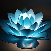 Для дома и интерьера handmade. Livemaster - original item Blue Lotus Lamp Night Light Gift Handmade. Handmade.
