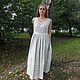 Linen Dress with lace, natural colour, Dresses, Yaroslavl,  Фото №1
