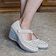 shoes: Mary Jane, p. 37-37.5, white cotton-linen. Shoes. florina34. My Livemaster. Фото №6