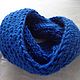 Snood blue knitted knitting needles, Snudy1, Kostroma,  Фото №1