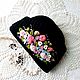 Шапочка с вышивкой "Юнона". Шапки. Филатова Елена (floral-embroidery). Интернет-магазин Ярмарка Мастеров.  Фото №2