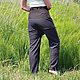 pants high waist kombi suiting with pockets gray with co. Pants. Katorina Rukodelnica HandMadeButik. My Livemaster. Фото №5