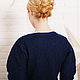 Платье "Navy blue tulip". Платья. Авторский войлок Виктории Онищенко (VikiTory). Ярмарка Мастеров.  Фото №6