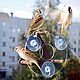 Window perch Trio (roost for street birds). Bird feeders. Art bird feeder. My Livemaster. Фото №4