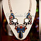 Soutache-bead necklace 'Unusual Winter', Necklace, Odessa,  Фото №1