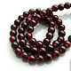 Natural agate beads, dark cherry 6,4 mm. Beads1. savskaia. Online shopping on My Livemaster.  Фото №2