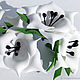 White & black artificial flowers from Tamarana with black stamens, Flowers artificial, Novosibirsk,  Фото №1