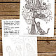 Postcard with a fairy Tale for good people ' Cats on a tree'. Cards. Skazki dlya horoshih lyudej. Интернет-магазин Ярмарка Мастеров.  Фото №2