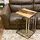 Приставной столик из слэбов "Lecto STEEL". Столы. Мебель на заказ U.LOFT. Интернет-магазин Ярмарка Мастеров.  Фото №2
