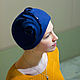 Заказать Шляпка синяя «рококо». EDIS | дизайнерские шляпы Наталии Эдис. Ярмарка Мастеров. . Шляпы Фото №3