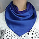 Handkerchief Batik Blue with purple Gradient Silk 100% satin. Shawls1. Silk Batik Watercolor ..VikoBatik... My Livemaster. Фото №5