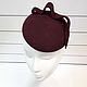 Order The pill box hat 'Wave'. The color of the wine. Exclusive HATS. LANA ANISIMOVA.. Livemaster. . Hats1 Фото №3
