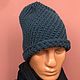 Men's hat WIND OF CHANGE Italian yarn 100%-merino. Caps. homemade_knitwear. My Livemaster. Фото №4